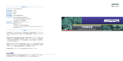 Thumbnail NAGAWA Co., Ltd. Half-year Report 2011-h1