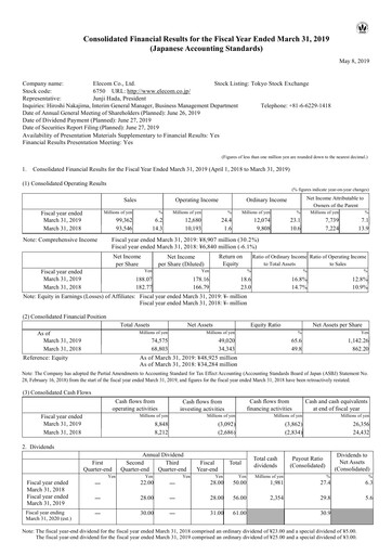 Thumbnail Elecom Financial Statement fy2019
