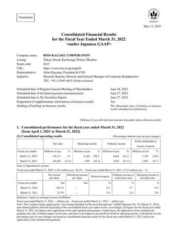 Thumbnail Riso Kagaku Corporation Financial Statement fy2022