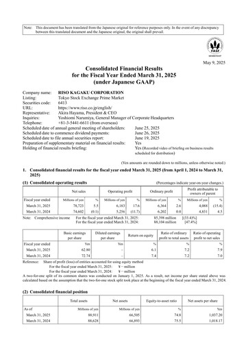 Thumbnail Riso Kagaku Corporation Financial Statement fy2025