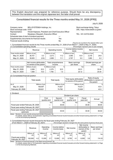 Thumbnail BellSystem24 Quarterly Report fy2027-q1