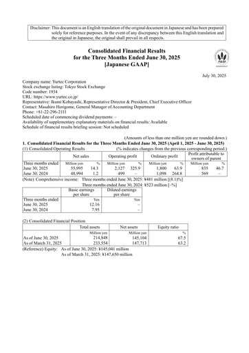 Vorschaubild Yurtec Corporation Quartalsbericht 2026-q1