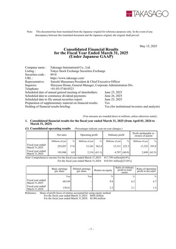 Thumbnail Takasago International Corporation Financial Statement fy2024