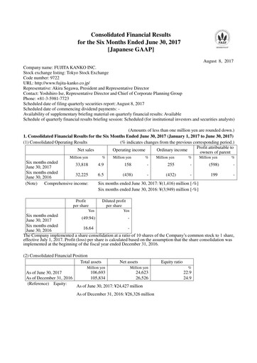 Vorschaubild Fujita Kanko Halbjahresbericht 2017-h1