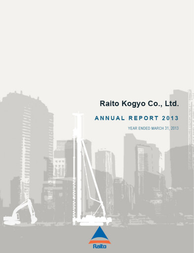 Thumbnail Raito Kogyo Annual Report 2013