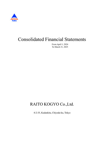 Thumbnail Raito Kogyo Financial Statement 2025