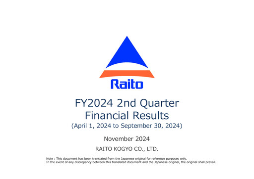 Vorschaubild Raito Kogyo Quartalsbericht 2024-q2
