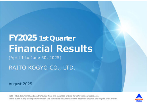 Vorschaubild Raito Kogyo Quartalsbericht 2025-q1