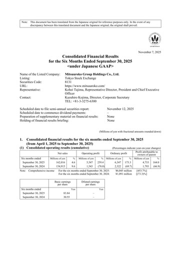 Thumbnail Mitsuuroko Group Holdings Half-year Report 2025-h1