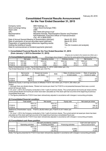 Thumbnail SBS Holdings Financial Statement 2015