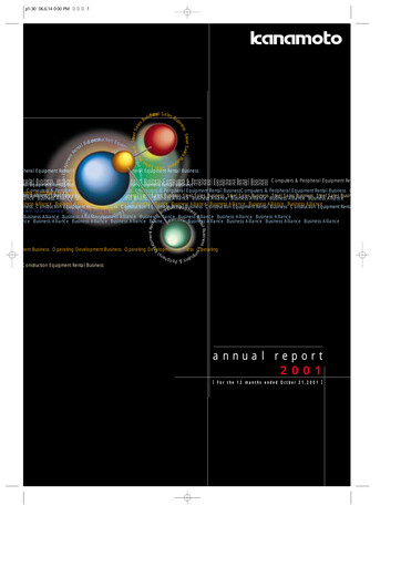 Thumbnail Kanamoto Annual Report 2001