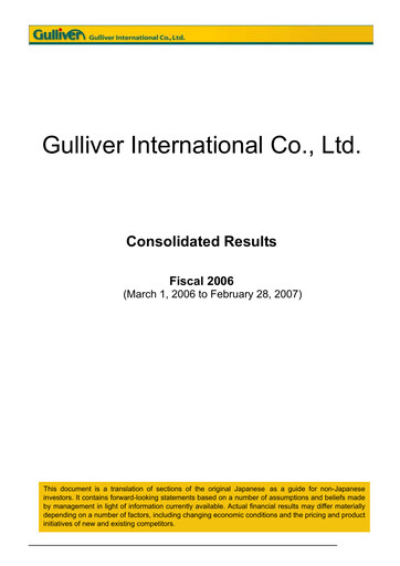 Thumbnail IDOM Inc. Financial Statement fy2006
