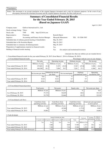 Thumbnail IDOM Inc. Financial Statement fy2015