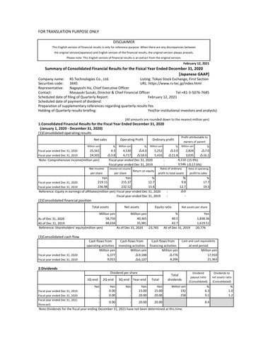 Thumbnail RS Technologies Financial Statement 2020