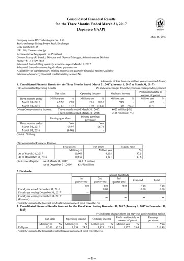 Thumbnail RS Technologies Quarterly Report 2017-q1