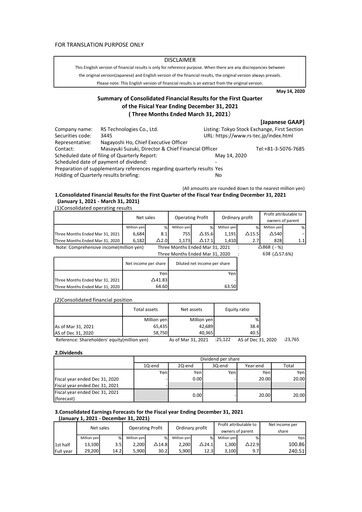 Thumbnail RS Technologies Quarterly Report 2021-q1