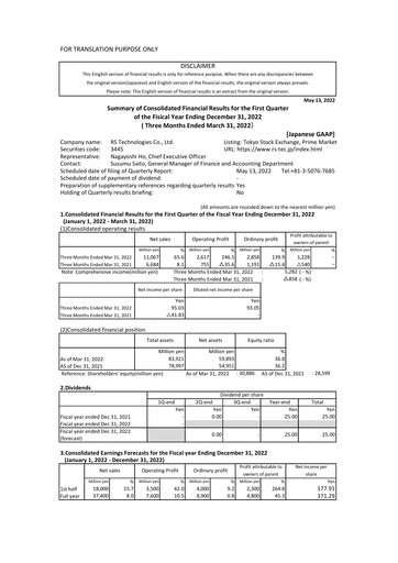 Thumbnail RS Technologies Quarterly Report 2022-q1