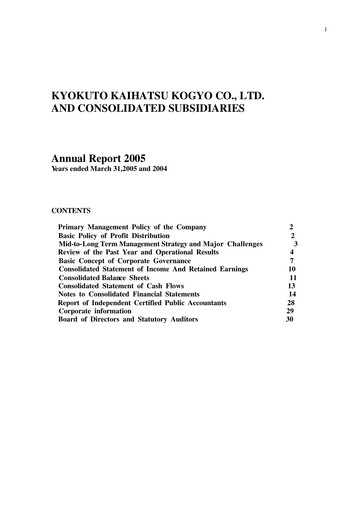 Thumbnail Kyokuto Kaihatsu Kogyo Annual Report 2005