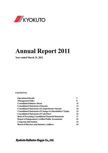 Thumbnail Kyokuto Kaihatsu Kogyo Annual Report 2011