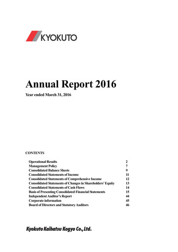 Thumbnail Kyokuto Kaihatsu Kogyo Annual Report 2016