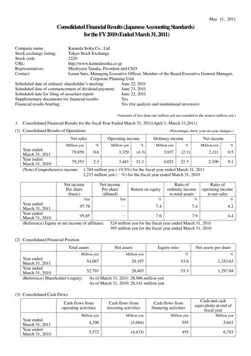 Thumbnail Kameda Seika Financial Statement fy2010