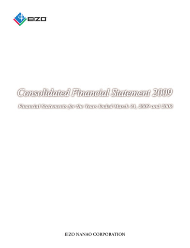 Thumbnail EIZO Corporation Financial Statement fy2008