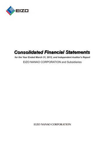 Thumbnail EIZO Corporation Financial Statement fy2011