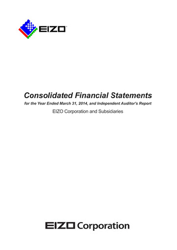 Thumbnail EIZO Corporation Financial Statement fy2013