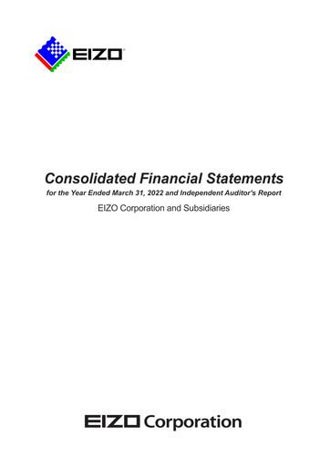 Thumbnail EIZO Corporation Financial Statement fy2021
