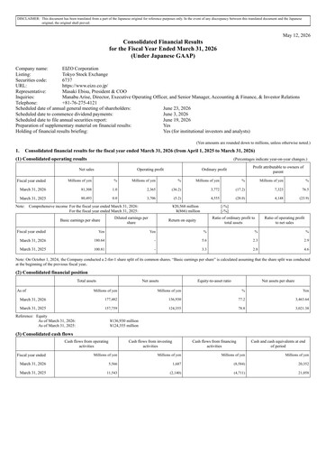 Thumbnail EIZO Corporation Financial Statement fy2026