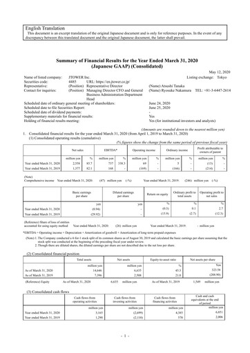 Thumbnail JTOWER Financial Statement fy2020