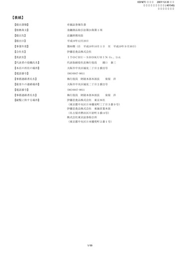 Thumbnail ITOCHU-SHOKUHIN Annual Report fy2007