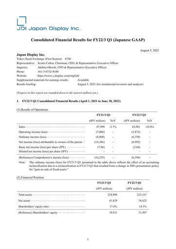 Thumbnail Japan Display Quarterly Report 2021-q1