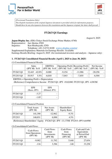 Thumbnail Japan Display Quarterly Report 2025-q1
