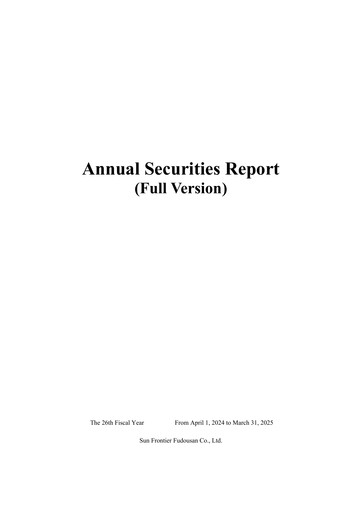 Thumbnail Sun Frontier Fudousan Annual Report fy2025