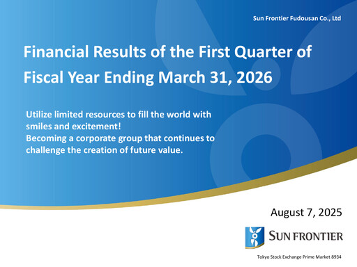 Thumbnail Sun Frontier Fudousan Quarterly Report 2026-q1