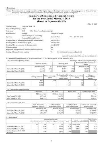 Thumbnail The Keiyo Bank Financial Statement fy2023