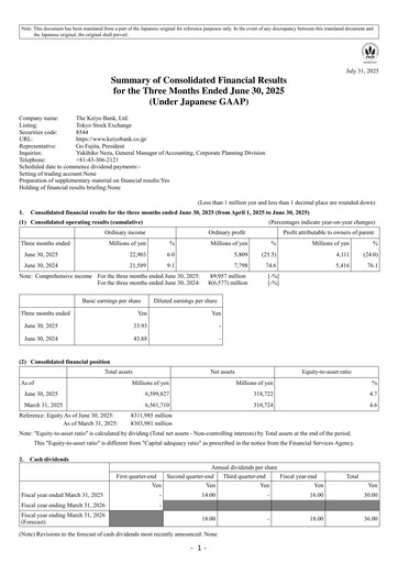 Thumbnail The Keiyo Bank Quarterly Report 2026-q1