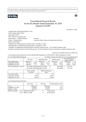 Thumbnail Japan Pulp and Paper Company Half-year Report 2020-h1