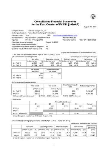 Thumbnail MATSUDA SANGYO Quarterly Report 2011-q1