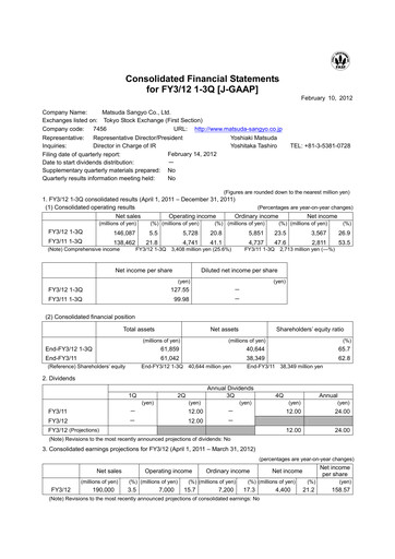 Thumbnail MATSUDA SANGYO Quarterly Report 2012-q3