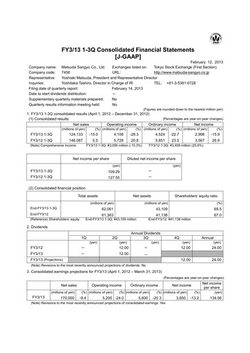 Thumbnail MATSUDA SANGYO Quarterly Report 2013-q3