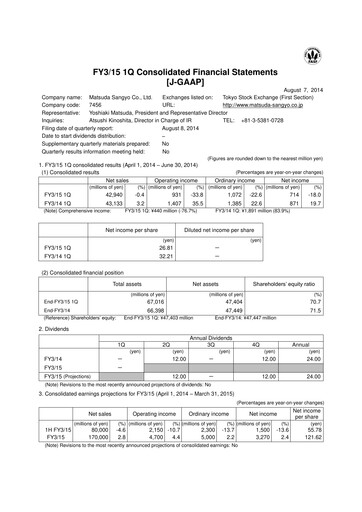 Thumbnail MATSUDA SANGYO Quarterly Report 2015-q1