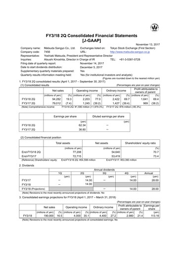Thumbnail MATSUDA SANGYO Quarterly Report 2018-q2