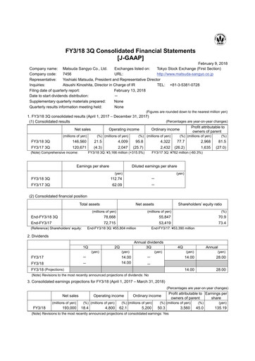 Thumbnail MATSUDA SANGYO Quarterly Report 2018-q3