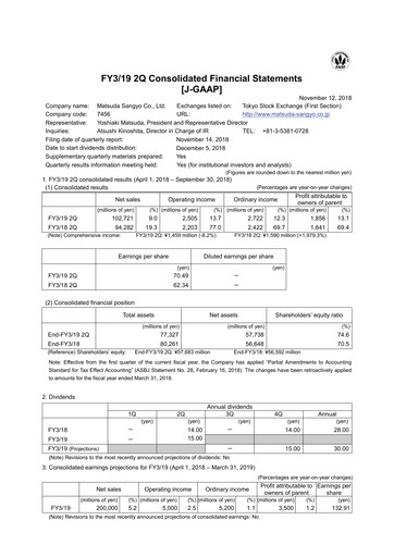 Thumbnail MATSUDA SANGYO Quarterly Report 2019-q2