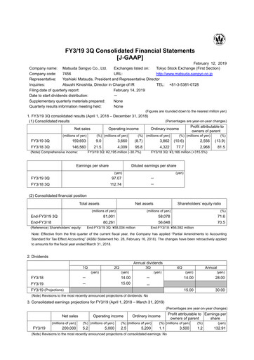Thumbnail MATSUDA SANGYO Quarterly Report 2019-q3