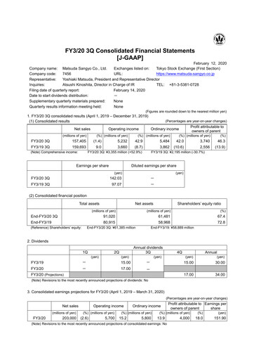 Thumbnail MATSUDA SANGYO Quarterly Report 2020-q3