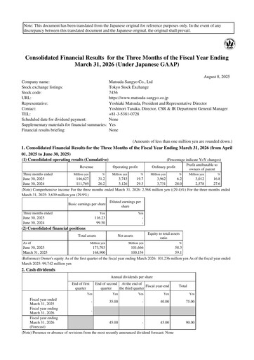 Thumbnail MATSUDA SANGYO Quarterly Report 2025-q1