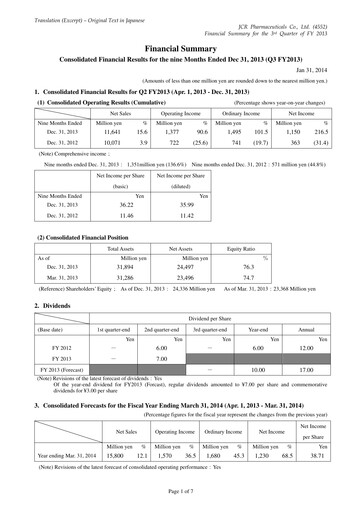 Thumbnail JCR Pharmaceuticals Quarterly Report 2013-q3